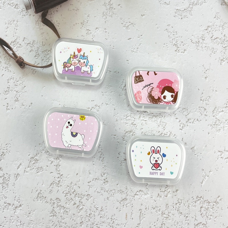 Tempat Softlens Cermin Penjepit Karakter Animal
