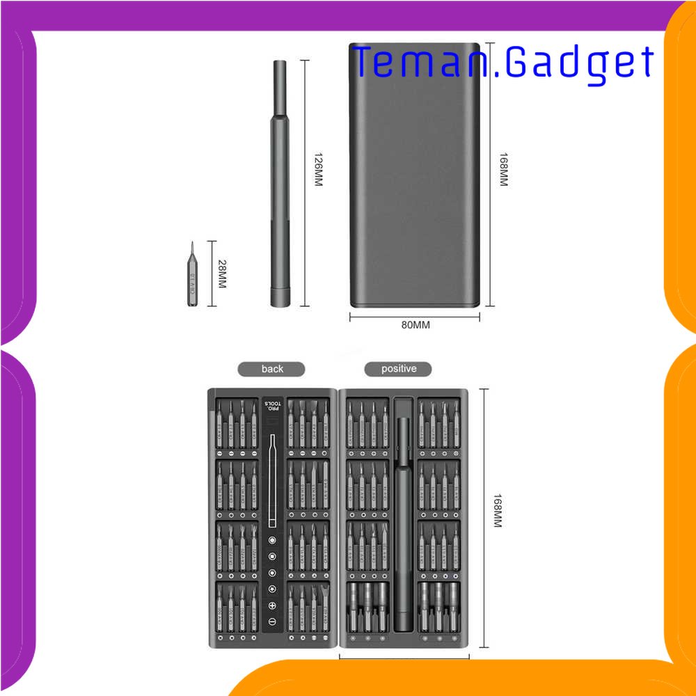 TG-PKK Quk Obeng Set Mobile Phone Repair Kit Magnetic Bits 63 in 1 - Quk63