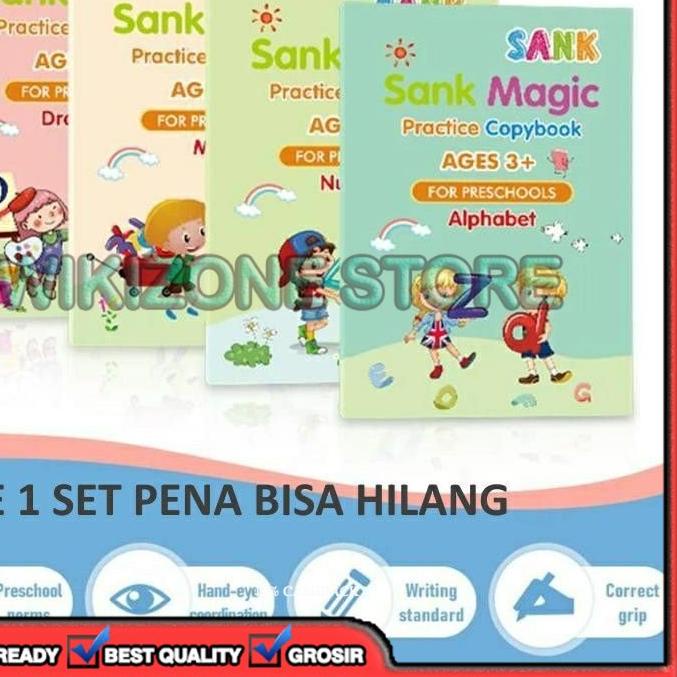 

Ayo Beli [100% ORIGINAL] 4 BUKU SET MAGIC PRACTICE BOOK ORIGINAL SANK MAGIC BOOK BISA DIHAPUS DFE++