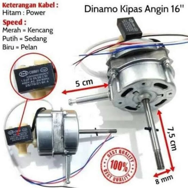 DINAMO KIPAS ANGIN COSMOS/CINA TEMBAGA ASLI ORIGINAL