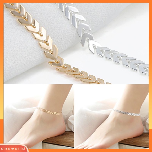 {oneworld} Wanita Boho Arrows Barefoot Foot Gelang Perhiasan Sandal Pantai Gelang Kaki Rantai