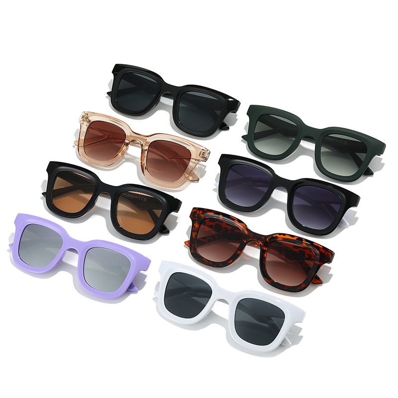 (YUZHU) Western Fashion Square Cekung Kacamata Hitam Mode Baru Vintage Trend Shade Sunglasses Women