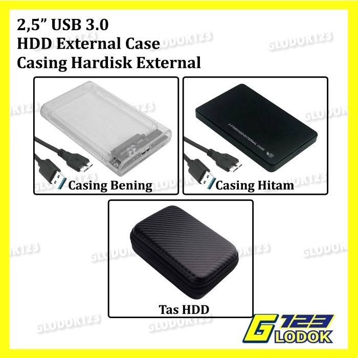 Casing Hardisk External HDD SSD External Case 2.5&quot; USB 3.0 Enclosure