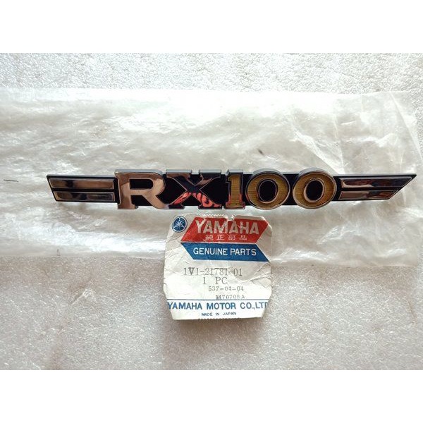 emblem yamaha rx100 original baru L kiri saja