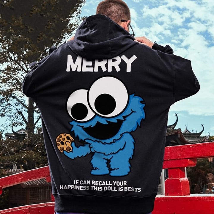 Sweater Hoodie MERRY Jumper Pria Wanita bahan Fleece Tebal Ukuran S M L XL XXL XXXL