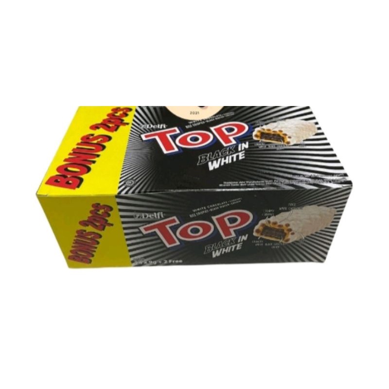 

Delfi Top Wafer Box Cokelat, Black, White 1 Box 24 Pcs+2 Free