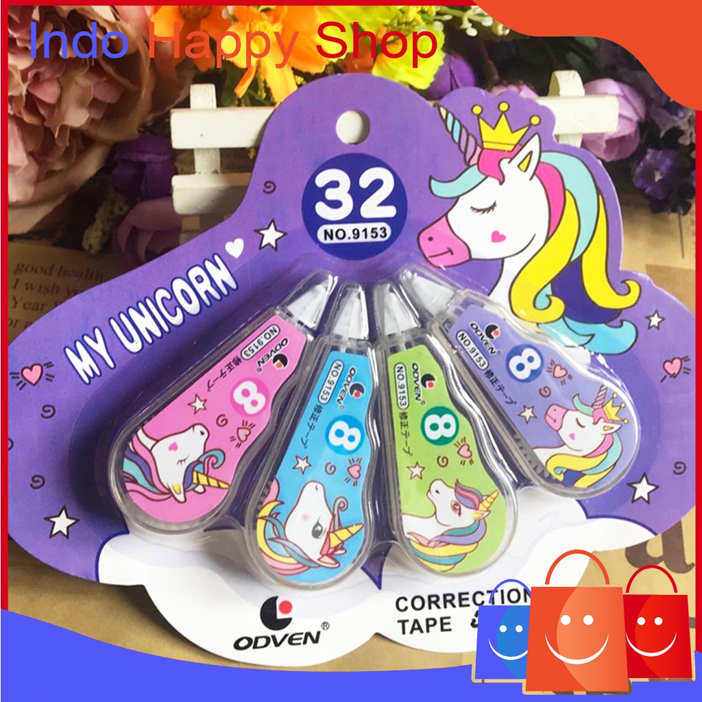 

Tipe X Pita Penghapus Pulpen Roll Correction Tape Tipex Set 4pcs ℍ 966