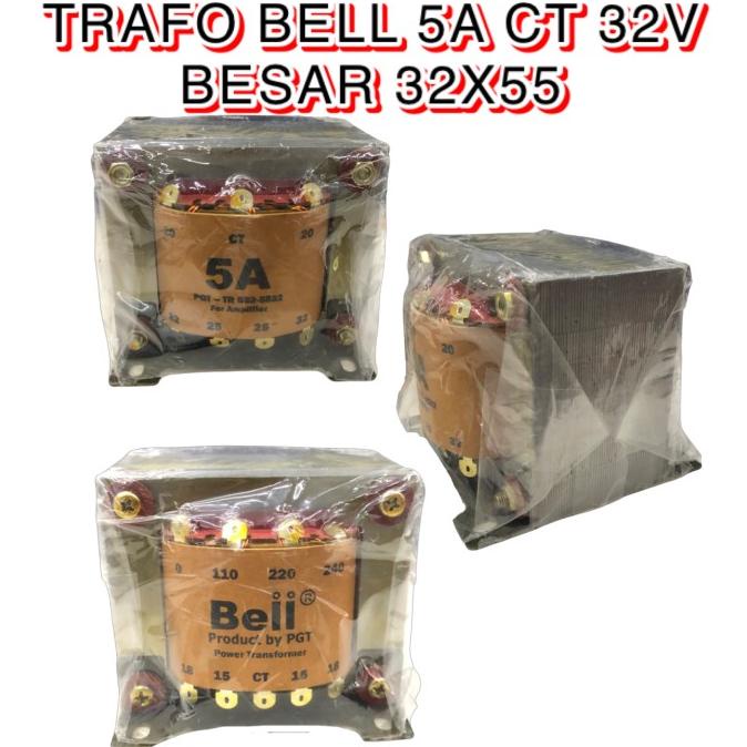 TRAFO BELL 5A CT 20/25/32V BESAR 32X55 ---READY---