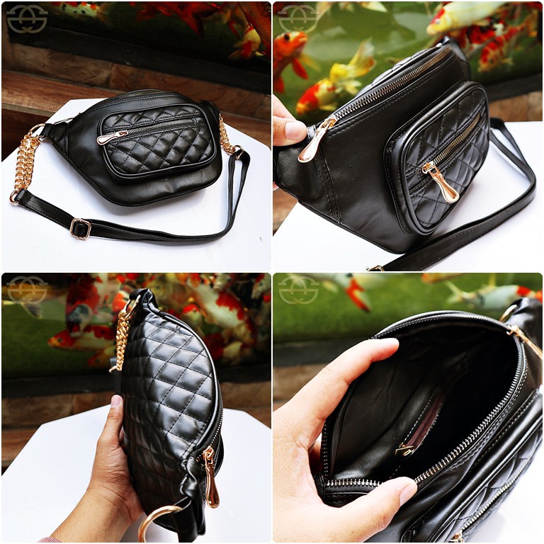 Tas pinggang 02-6599 Waistbag Tas Wanita Selempang Pinggang Grosir Murah import muat HP hits THR