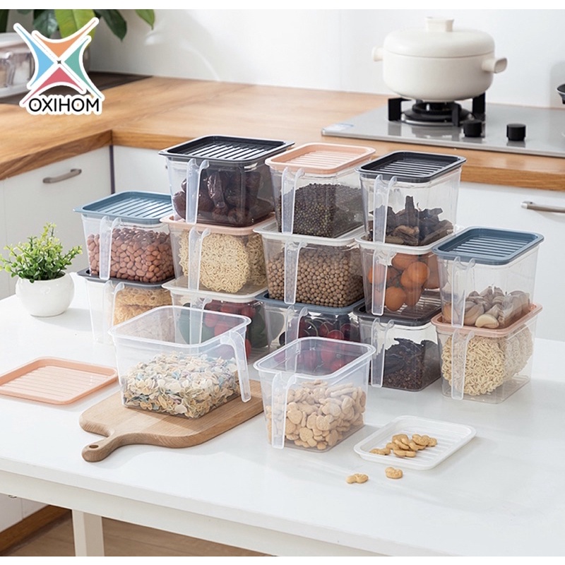 oxihom tempat kotak penyimpanan dapur kulkas food storage medium