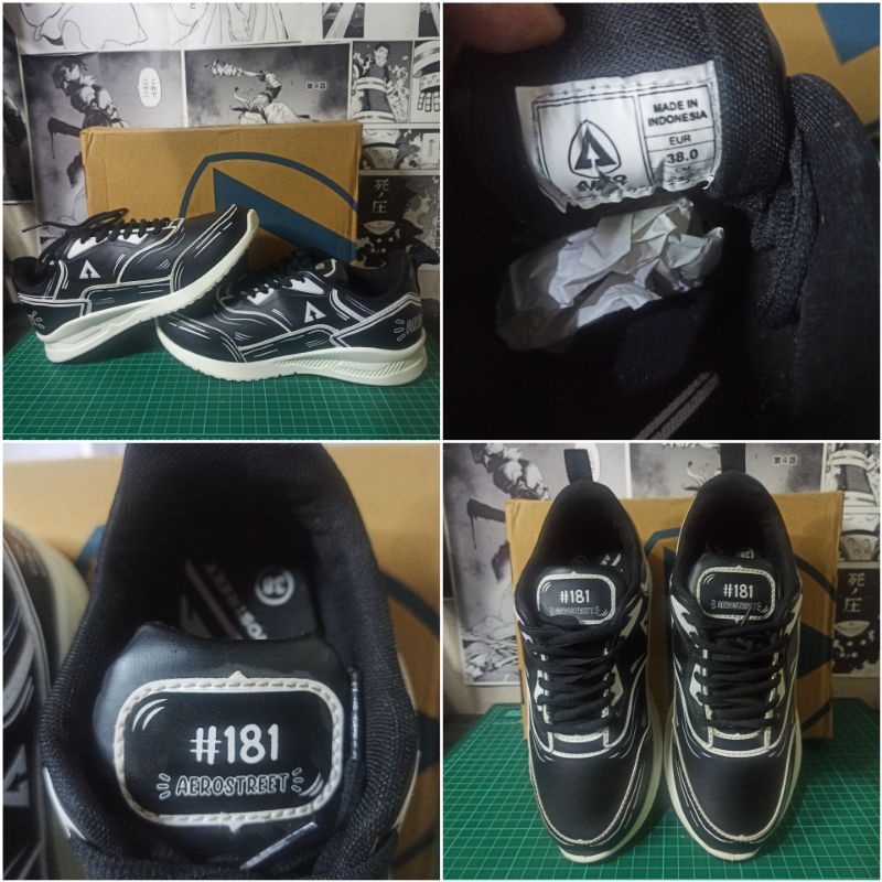 Aerostreet tigertoon 2d black white size 38