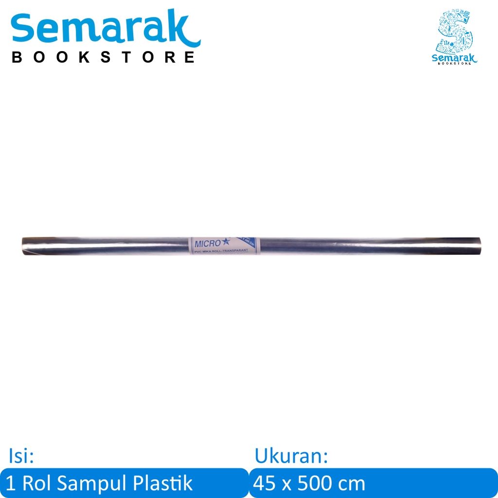 

Micro Star Sampul Plastik Mika Rol 45 x 500 cm - Bening