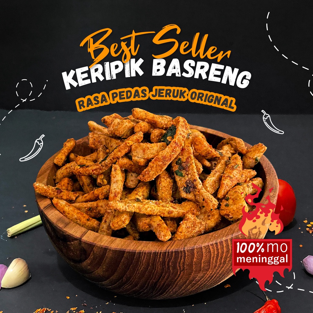 

Yasnack Premium Basreng Pedas Jeruk 1/4 kg, 250 gr