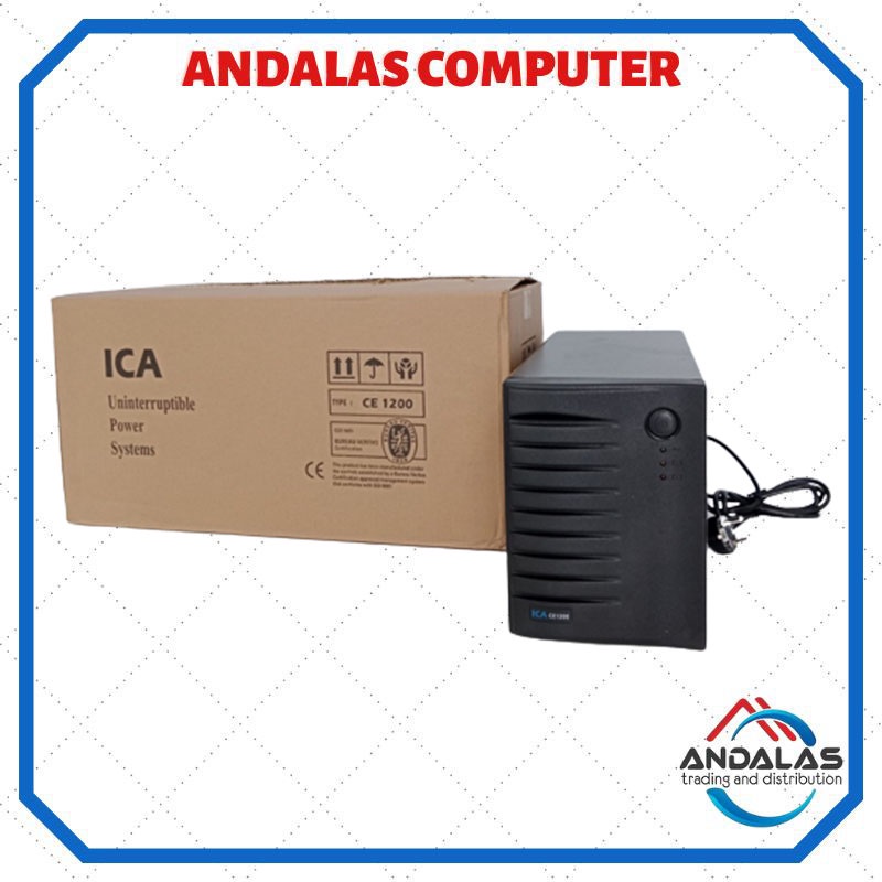 UPS STAVOLT ICA CE1200 PENYIMPANAN DAYA 1200VA 600Watt AKI BATTERY KOMPUTER