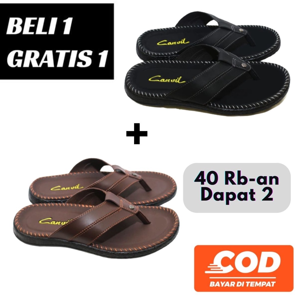 SANDAL KULIT PRIA BELI 1 GRATIS 1 TERMURAH 2023