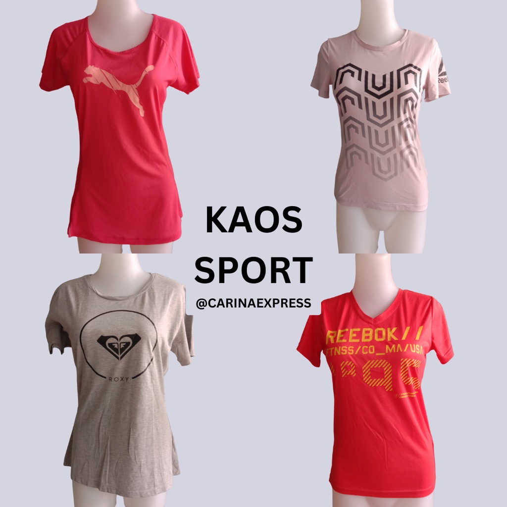 Thrift Baju Olahraga Kaos Sport Branded Reebok