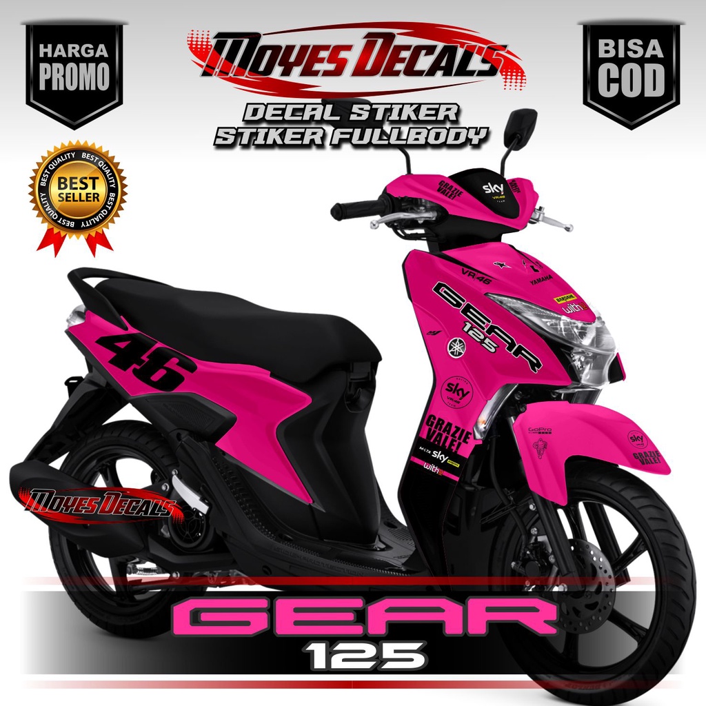 BISA COD ⭐⭐⭐⭐⭐  Stiker mio gear 125 decal stiker motor mio gear 125 stiker full body mio gear 125 st