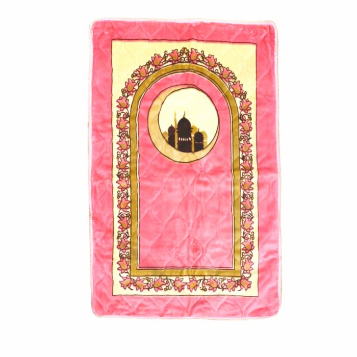 Sajadah Sajadah Turki Turkey Tebal Bahan Premium Lembut Nyaman Empuk 70x110cm - pink001(Y4H8) Sajada