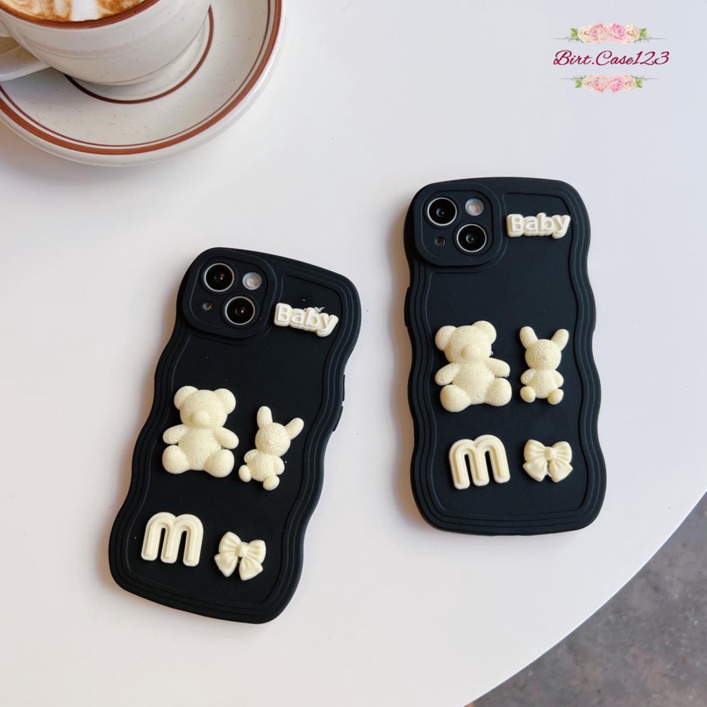 Y026 SOFTCASE 3D KARAKTER RABBIT MODEL GELOMBANG WAVE FOR IPHONE 7 8 7+ 8+ X XS XR XS MAX 11 12 13 14 PRO MAX BC7020