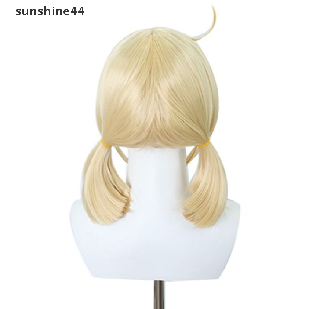 Sunshine Wig Game Genshin Impact Cosplay Props Wig Klee Wig Cosplay Golden Wig Lembut Wig Cewek Sweet Girl Wig Pendek Hanya Untuk Perempuan.