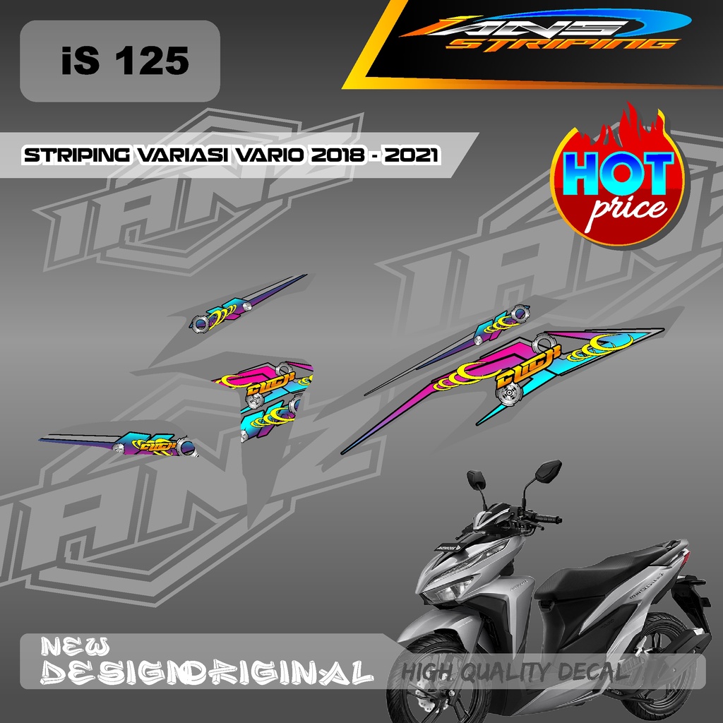 NEW DECAL STIKER STRIPING VARIO Led Vario 150 MOTIF GRAFIK RACING BAHAN HOLOGRAM / NON HOLOGRAM IS125