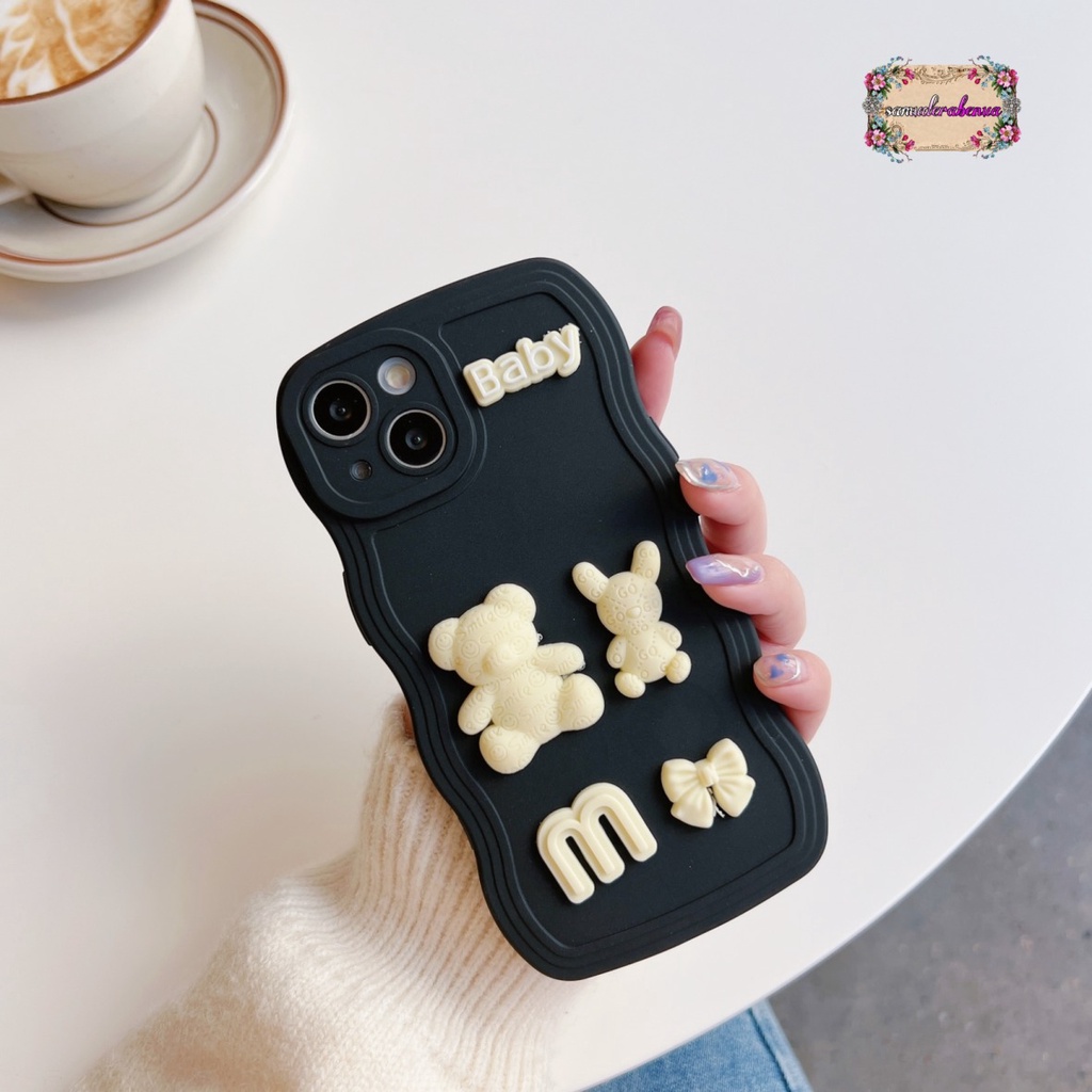 Y026 SOFTCASE 3D KARAKTER RABBIT MODEL GELOMBANG WAVE FOR OPPO A3S A1K A5S A7 A11K A12 A15 A15S A16 A16S A17 A17K A31 A8 A9 A5 2020 A36  A76 A96  9I A37 NEO 9 A39 A57 LAMA A52 A92 A53 A33 A54 A55 A57 2022 A77S SB4643