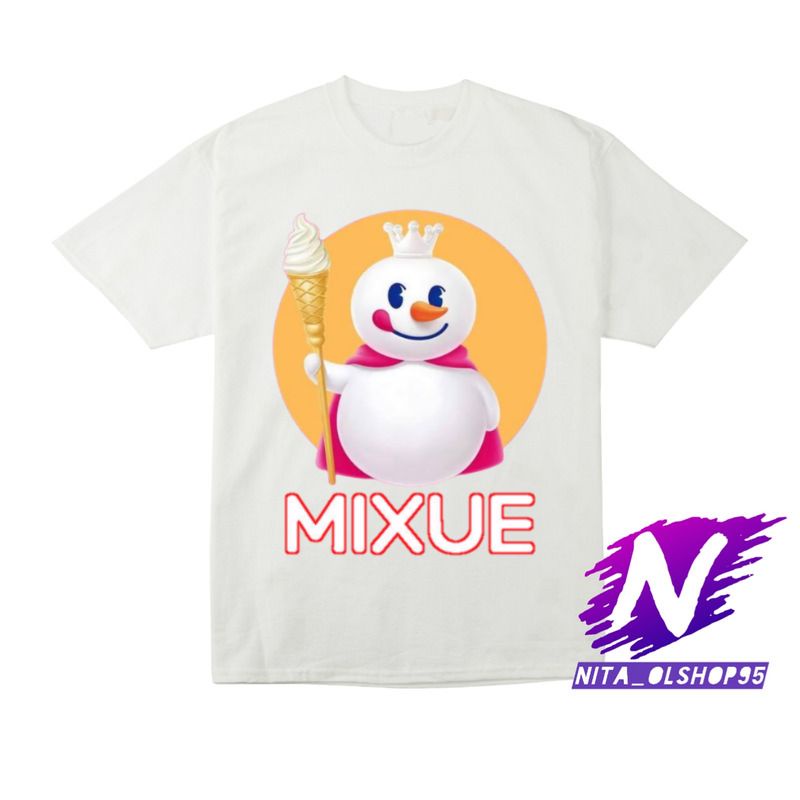 kaos mixue baju anak eskrim mixue