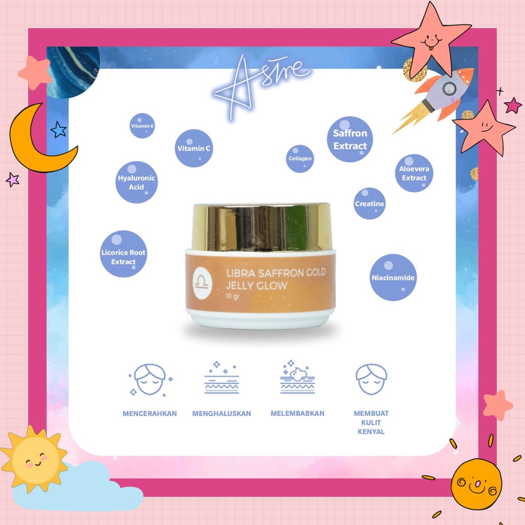 [BUY 1 FREE GIFT] ASTRE LIBRA SAFFRON GOLD JELLY GLOW BPOM