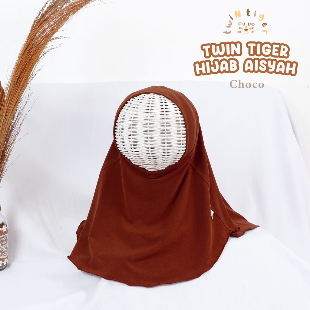 Twin Tiger Hijab Aisyah S M L Hijab Instant Lebaran / Raya Anak / Pakaian Muslim Perempuan CBKS