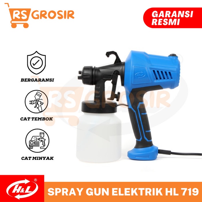 Spray Spray Gun Elektrik Hl 719 Multifungsi Alat Semport Cat Minyak & Tembok