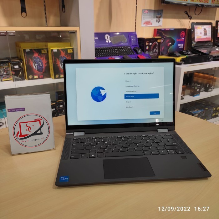 Laptop Flip Lenovo Ideapad Flex 5 Intel Core i3 1115G4 Ram 8GB 256GB SSD 14 FHD IPS 2in1 Touch Windows 11 Home Original