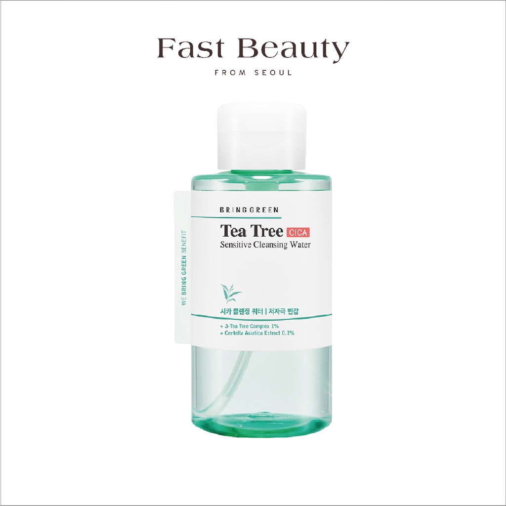 JelitAq- BRING GREEN Tea Tree Cica Sensitive Cleansing Water