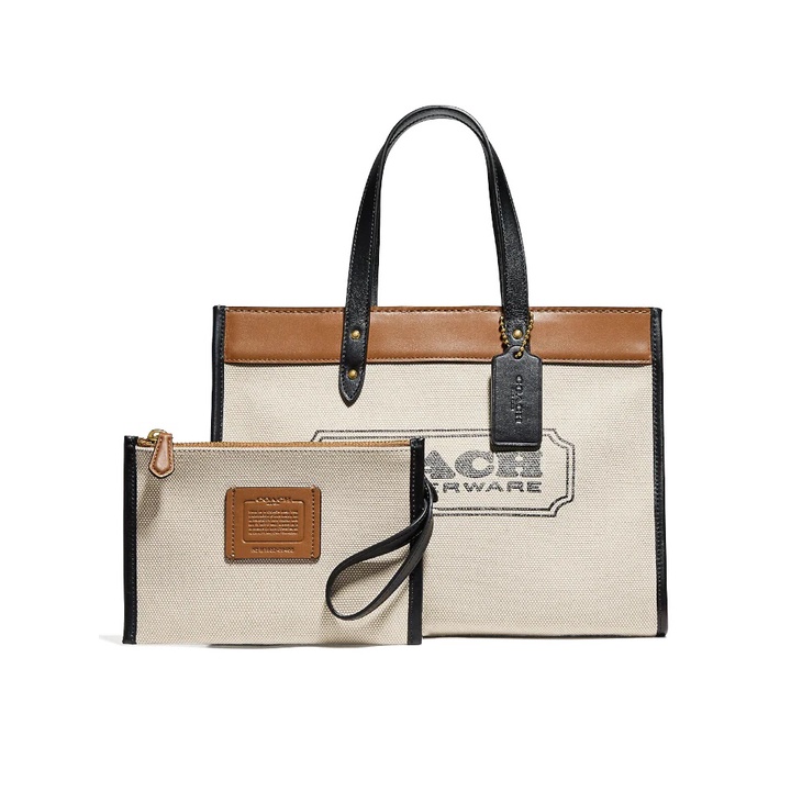 COACH Tote Bag Field 30 With Coach Badge ORIGINAL
