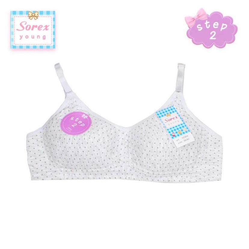Sorex Young Bra Remaja Miniset Polkadot Step 2 Busa Tipis Tanpa Kawat