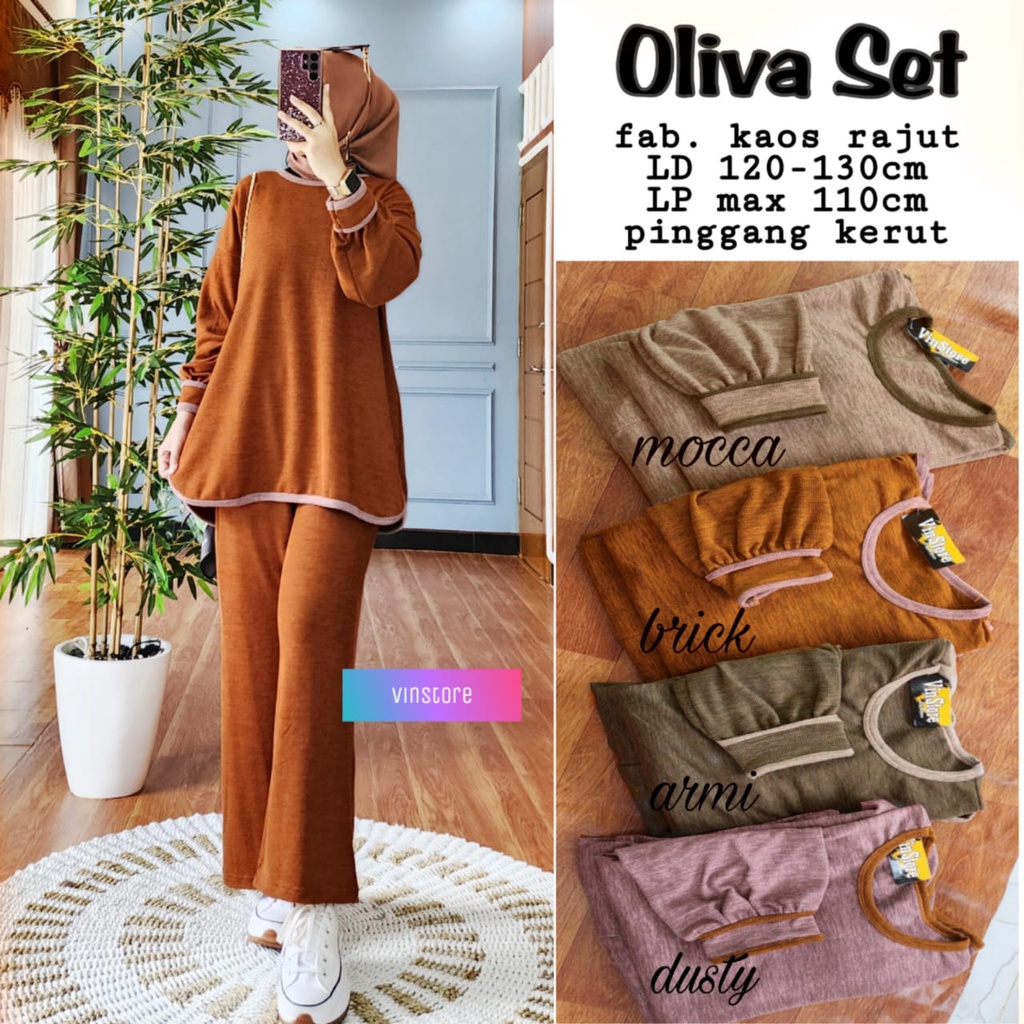 SETELAN WANITA CELANA PANJANG / SETELAN KAOS RAJUT / BAJU WANITA