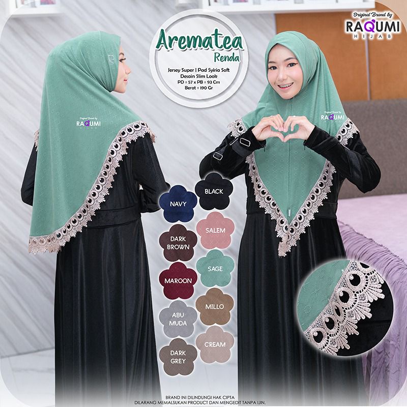 AREMATEA RENDA BY RAQUMI HIJAB ORI