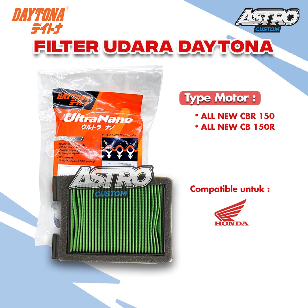 Filter Udara Daytona New CBR 150 LED CB150R LED Saringan Udara Racing Air Cleaner CVT Astro Custom