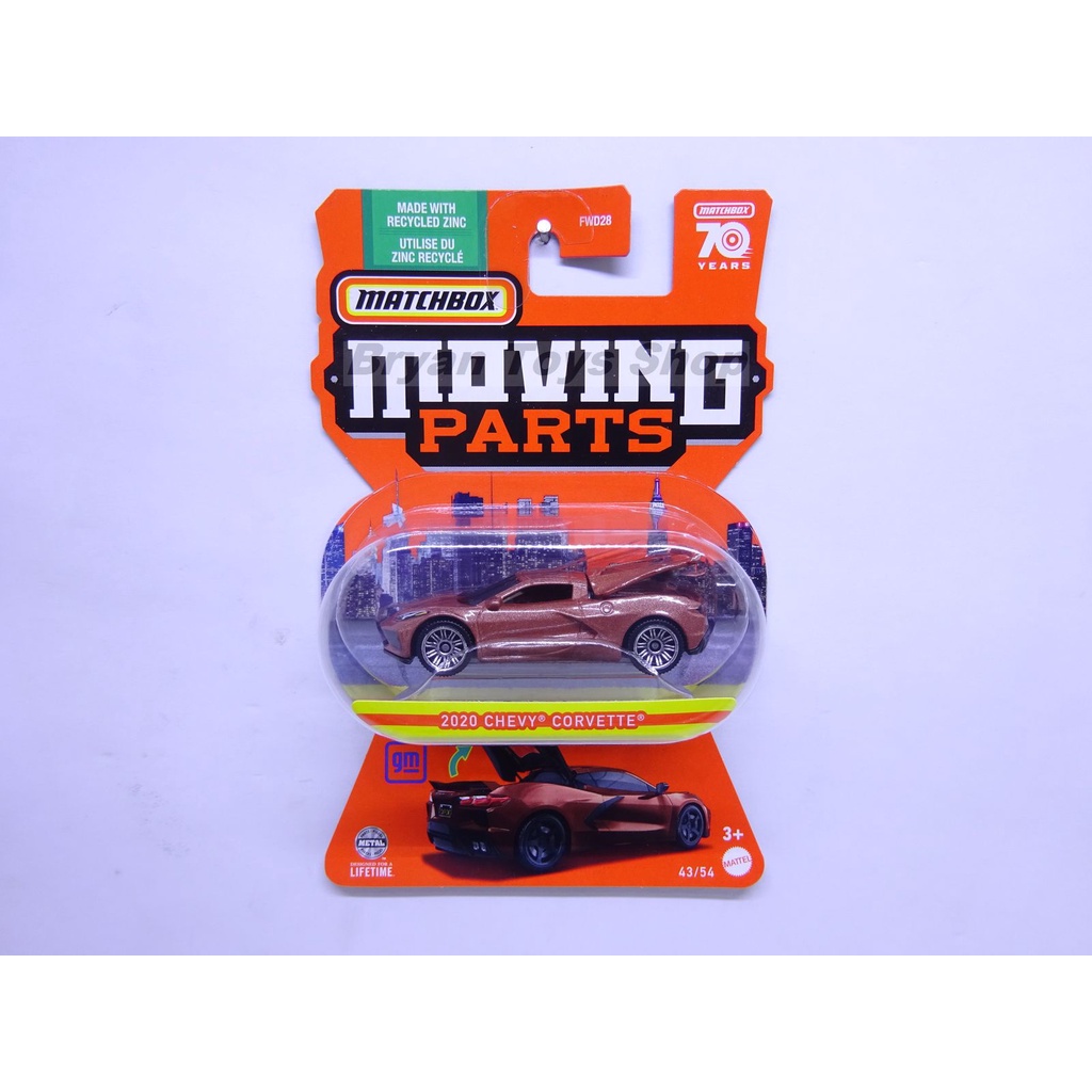 Matchbox Moving Parts 2020 Chevy Corvette Orange