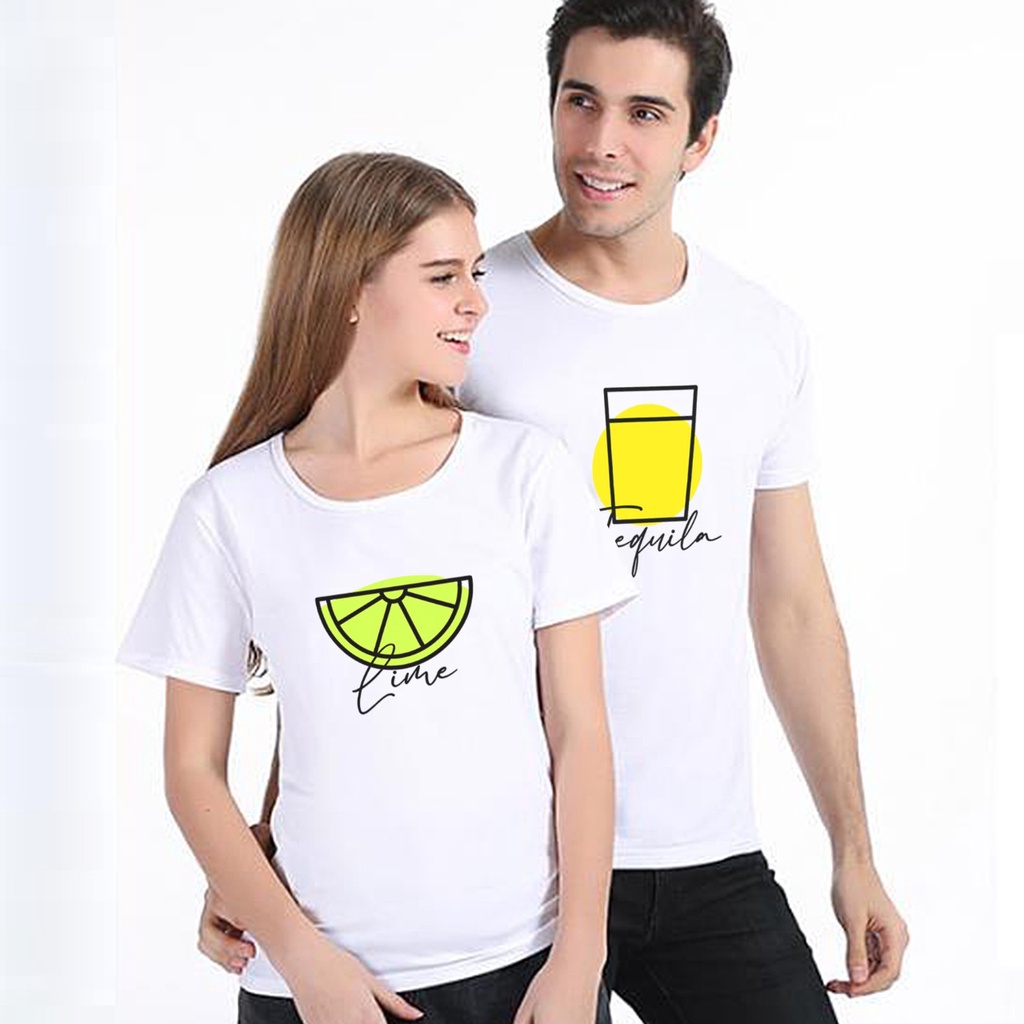 Kaos couple valentine desain lime