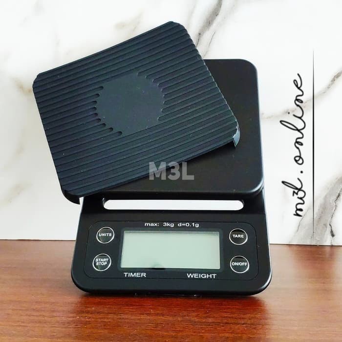 

Terlaris ✨ -Timbangan Kopi Digital 3KG / 0.1GR Timer V60 Drip Coffee Scale- 2.1.23