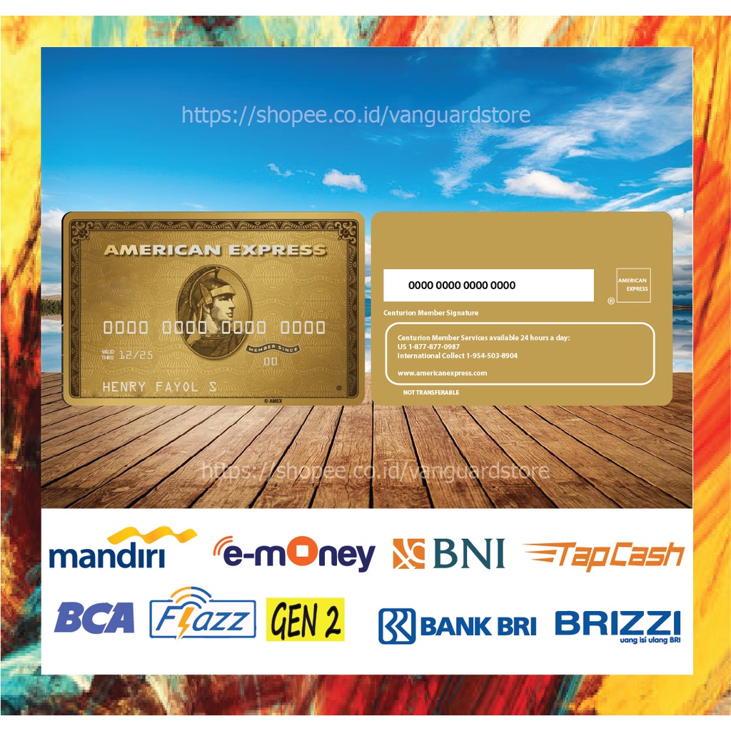 KARTU E MONEY E TOLL KARTU AMERICAN EXPRESS 7 DEBIT CREDIT EMONEY MANDIRI FLAZZ BCA BNI TAPCASH BRIZZI BRI - 2 SISI