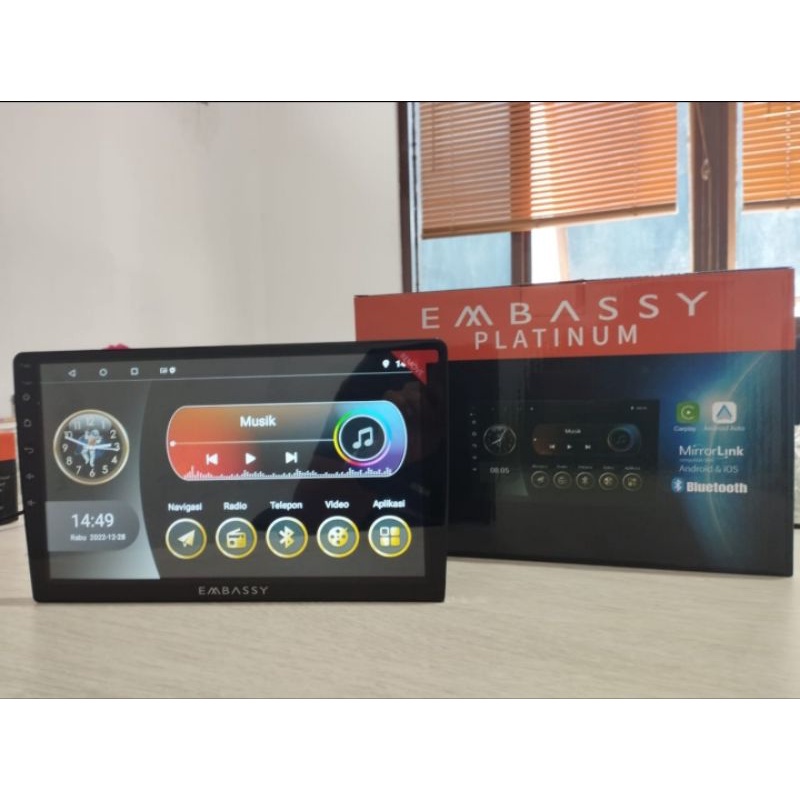 Android 10inch Embassy Neptunus Platinum, 2/32GB Carplay