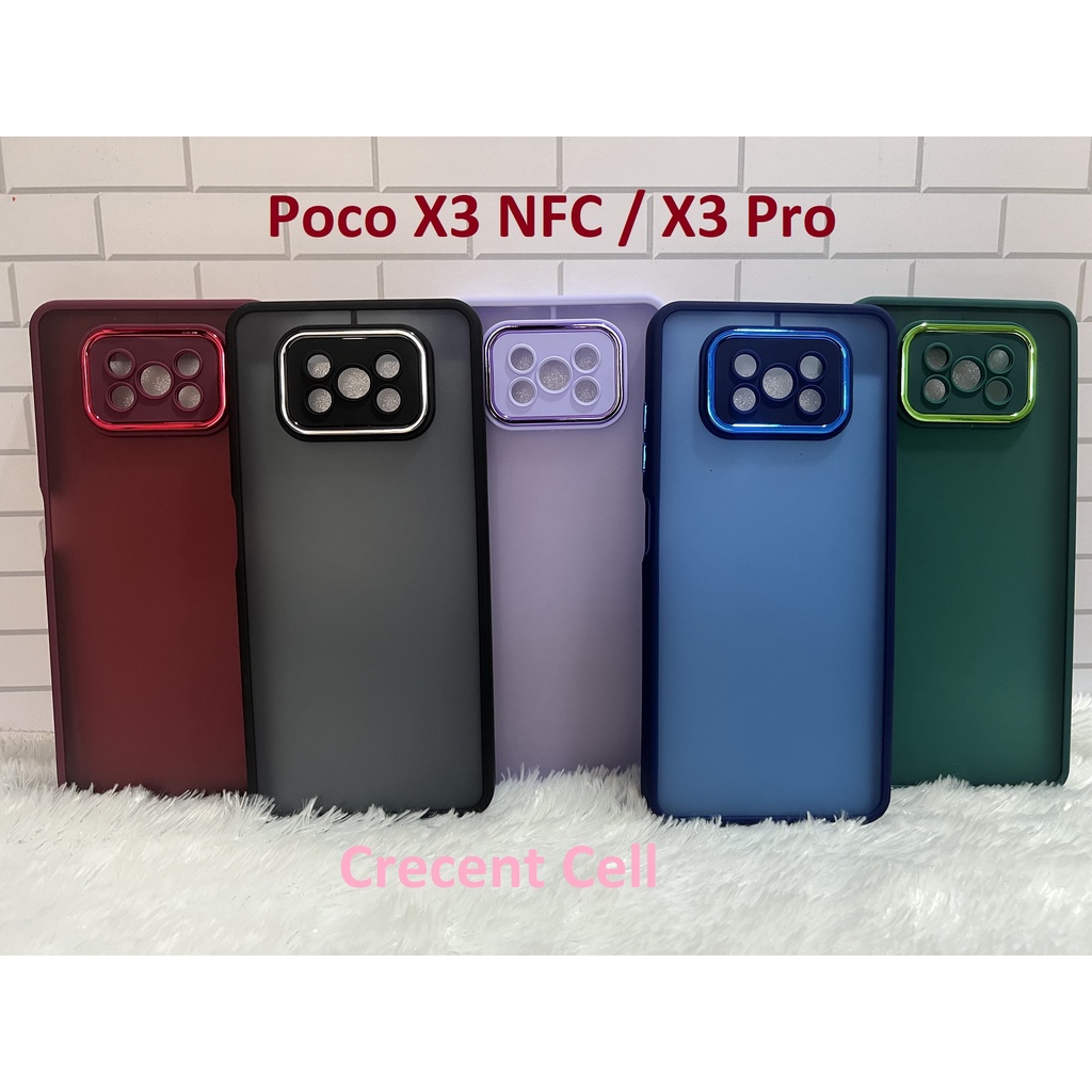 Hard Case Frosted Semi Transparant Silikon Redmi A1 / Redmi A2 Redmi 12C Redmi 10 Redmi 10C / Poco C40 Redmi 10A / Redmi 9C Poco M3 Pro / Redmi Note 10 5G Poco M4 Pro Poco X3 NFC / Poco X3 Pro Poco X3 GT Full Frame Camera Protect