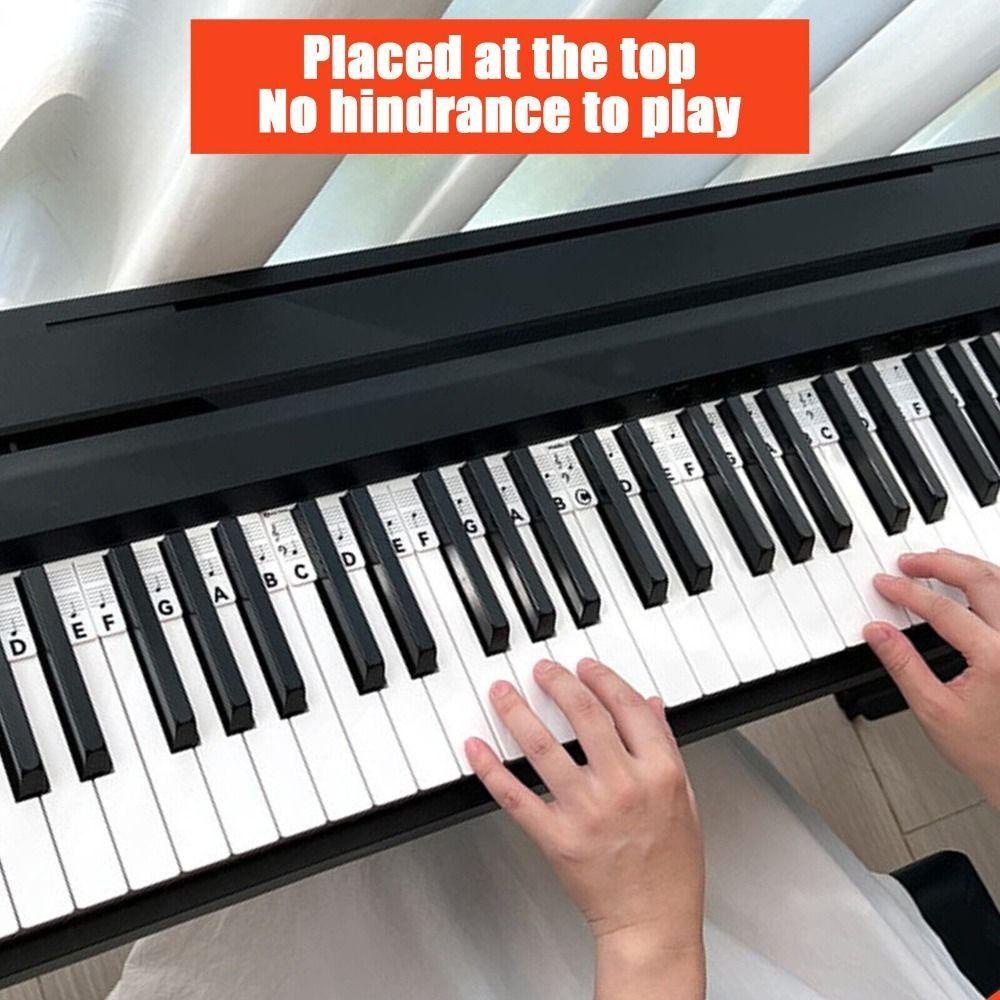 Top Stiker Piano Silikon Reusable Double Line Score Display 88kunci