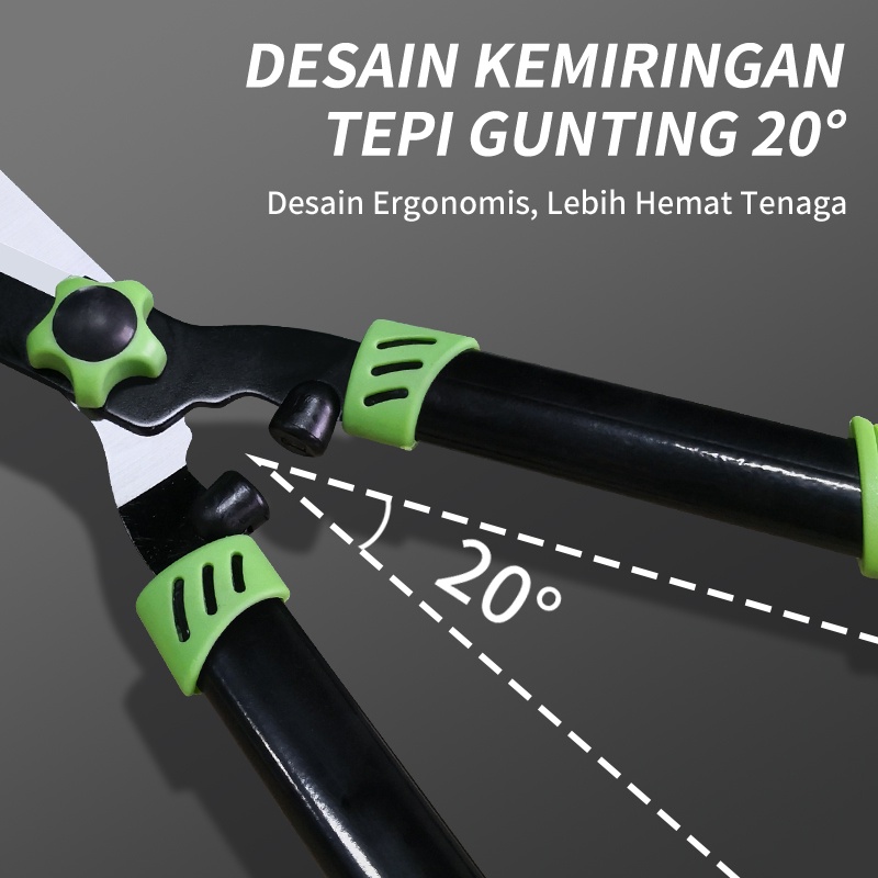 ISKU Gunting Rumput Besar Super Tajam 65 Baja Mangan 530mm