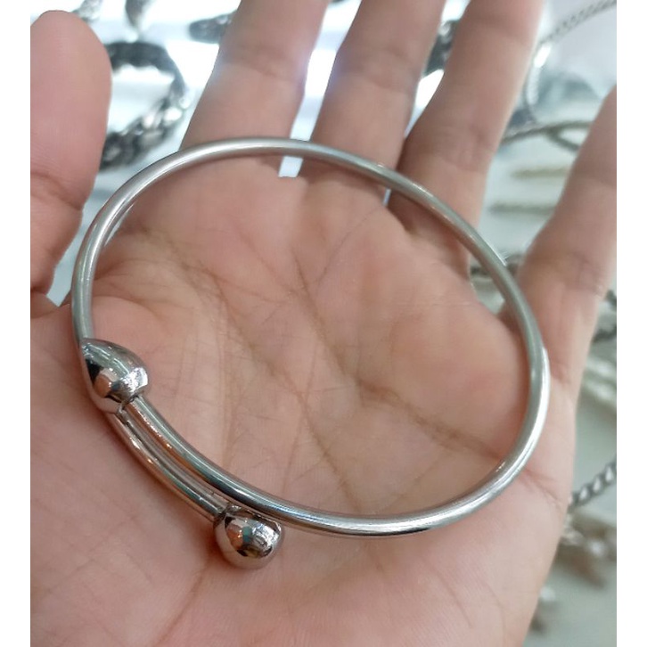 Gelang Besi Putih Asli ( dewasa )