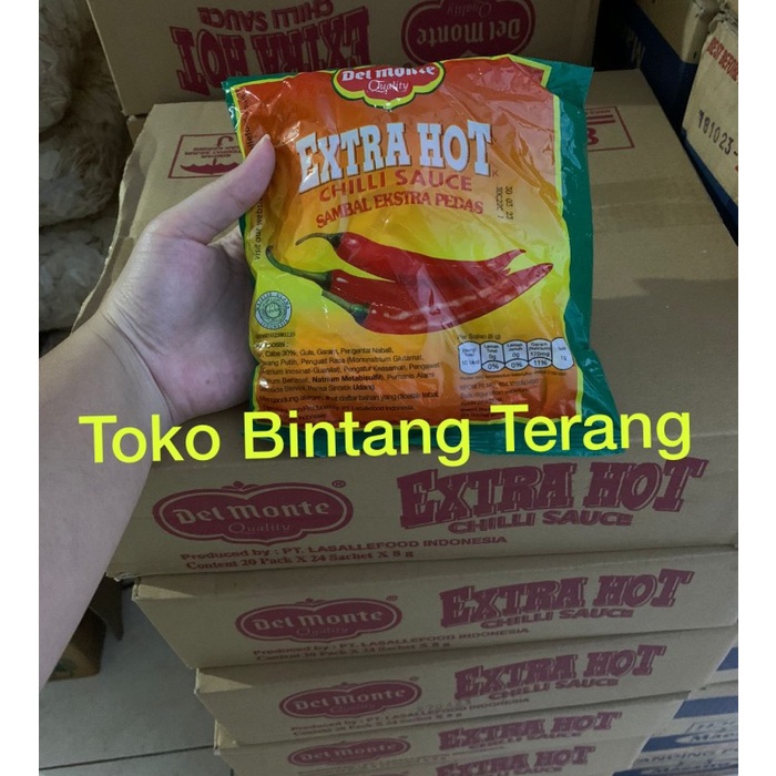

Asa Delmonte Saos Sambal Extra Hot Sachet Stick 1 Dus Isi 20 Pak X 24 Stik