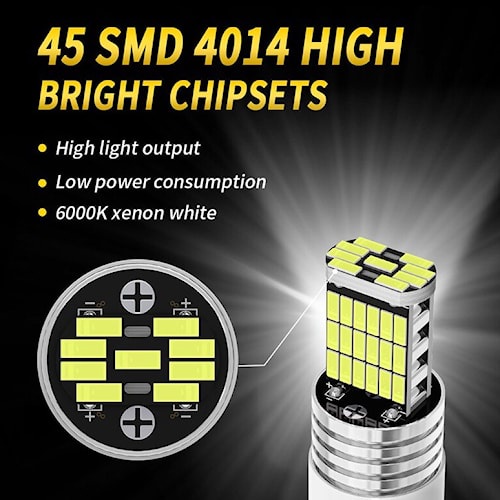 Lampu LED 45 Titik Mata SMD 1157 1156 T20 Mundur Rem Sein Mobil