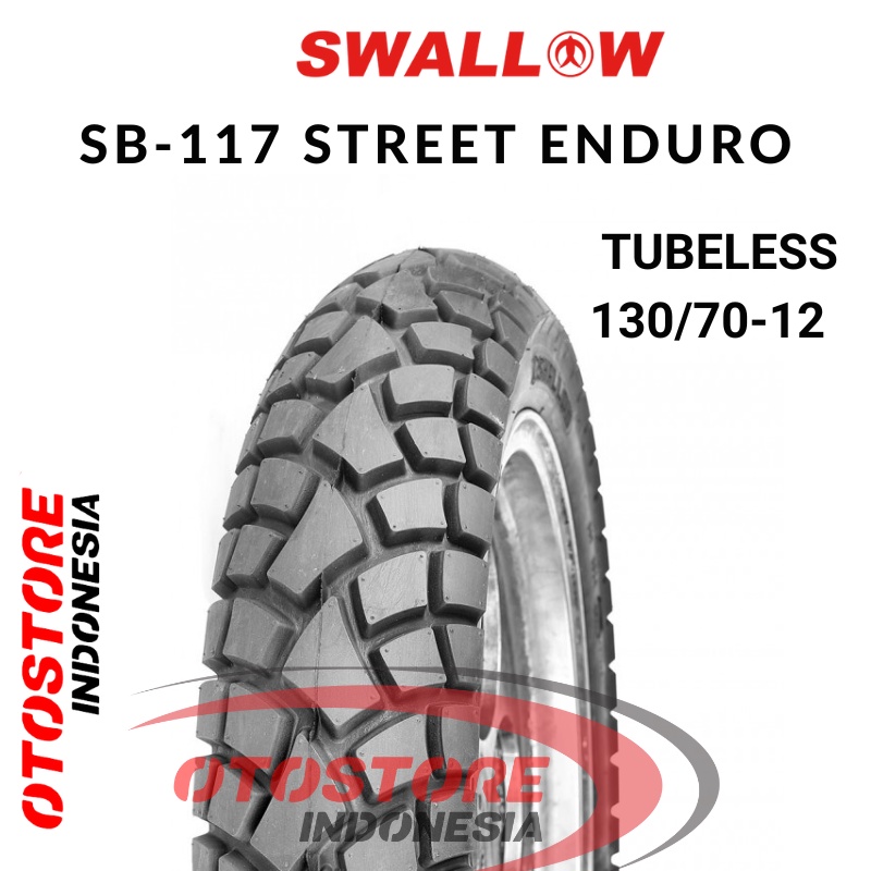 Ban Luar Motor Swallow SB-117 STREET ENDURO 130/70-12  RING 12  Tubeless  ban motor  scooter