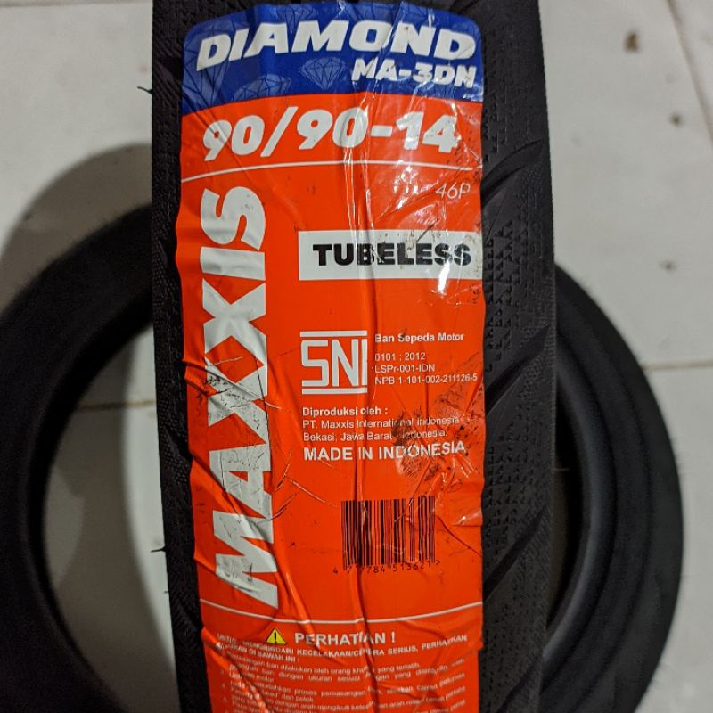 Ban Tubeless Maxxis 90/90-14 Diamond MA-3DN Matic